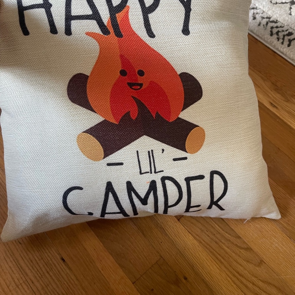 Happy Lil' Camper Decorative Pillow
